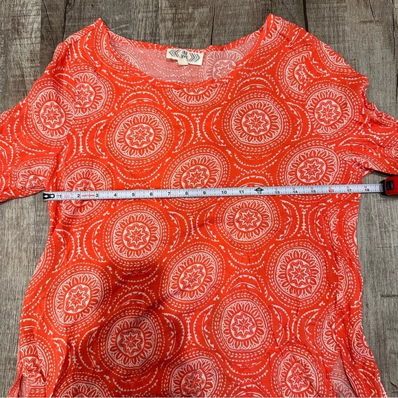 Pink Rose‎ Paisley Abstract Hi Low Blouse - Picture 4 of 8